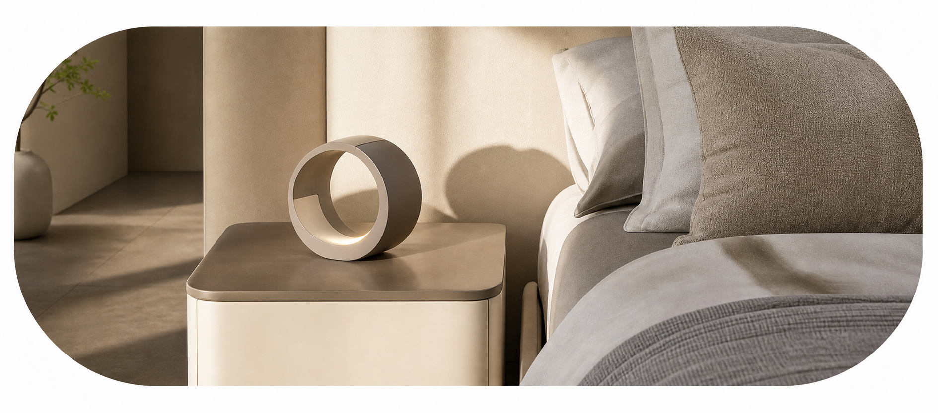 Neutral bedroom detail